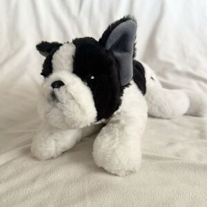 FAO Schwarz Boston Terrier French Bulldog Dog Plush Black White Puppy 14”